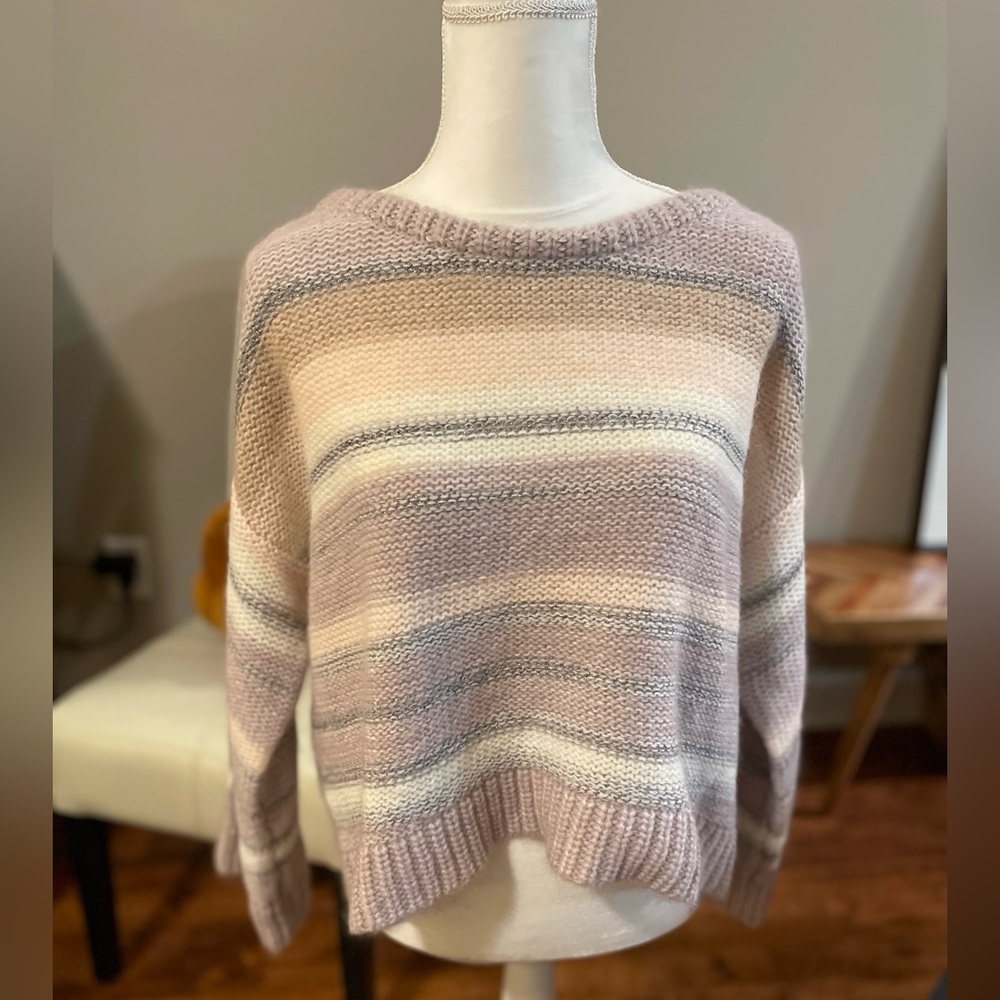 Victoria’s Secret Oversized Cropped Striped Sweater